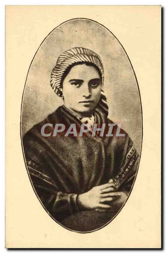 Bernadette Soubirous — Photographie des Abbé Bernadou — Sammlung J.B. Bernadou - Vorderseite