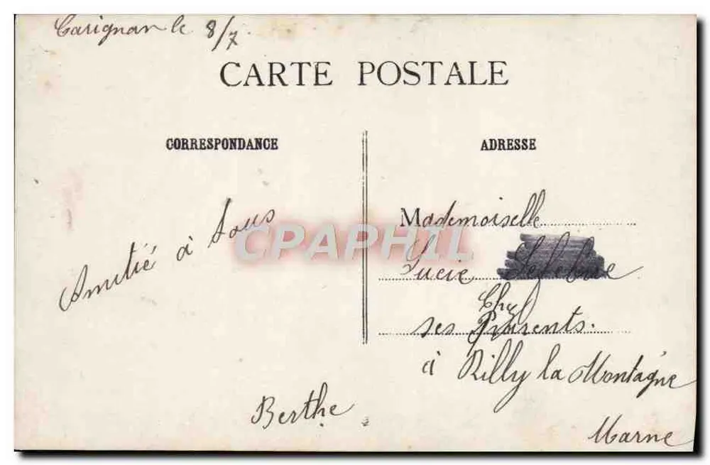 Femme avec bouquet de roses — Je vous remercie beaucoup — J.K. n°536 - Verso