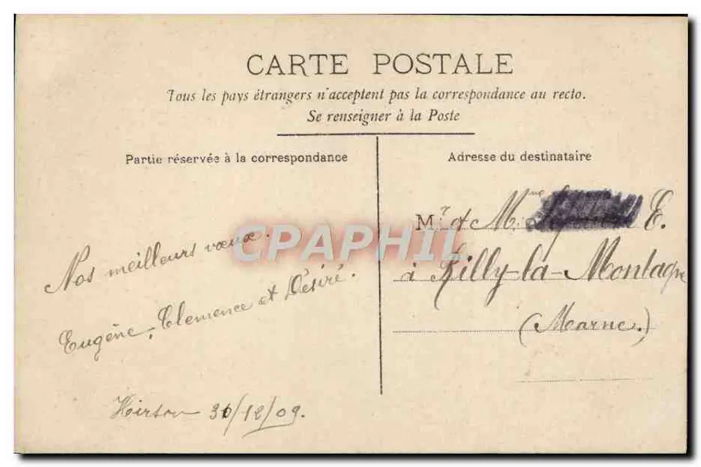 Jeune femme avec roses — Joyeuse Année — éditeur anonyme, n° 4294 - Verso