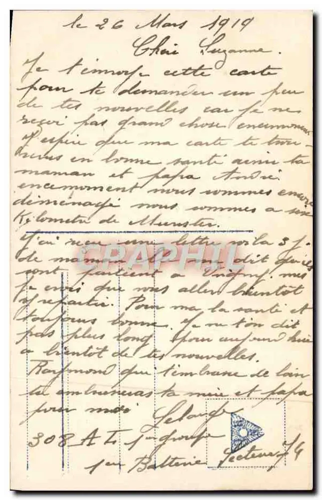 Jeune femme avec un cheval blanc — studio — éditeur anonyme, n° de série 4398-6 - Verso