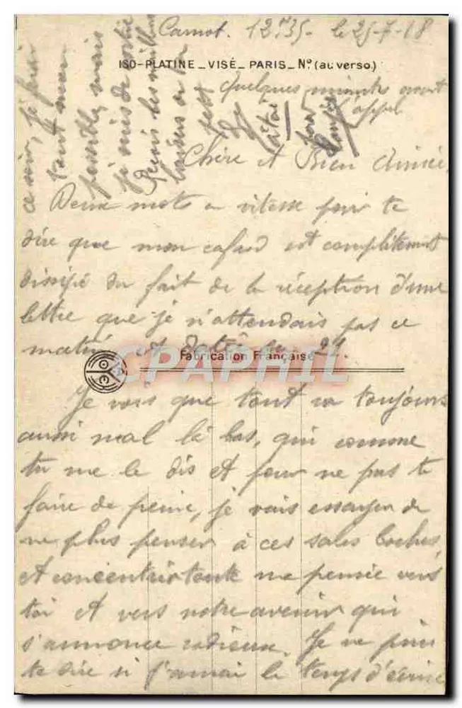 Treue der Liebe — Soldat und Frau — Patriotic 1270 - Rückseite