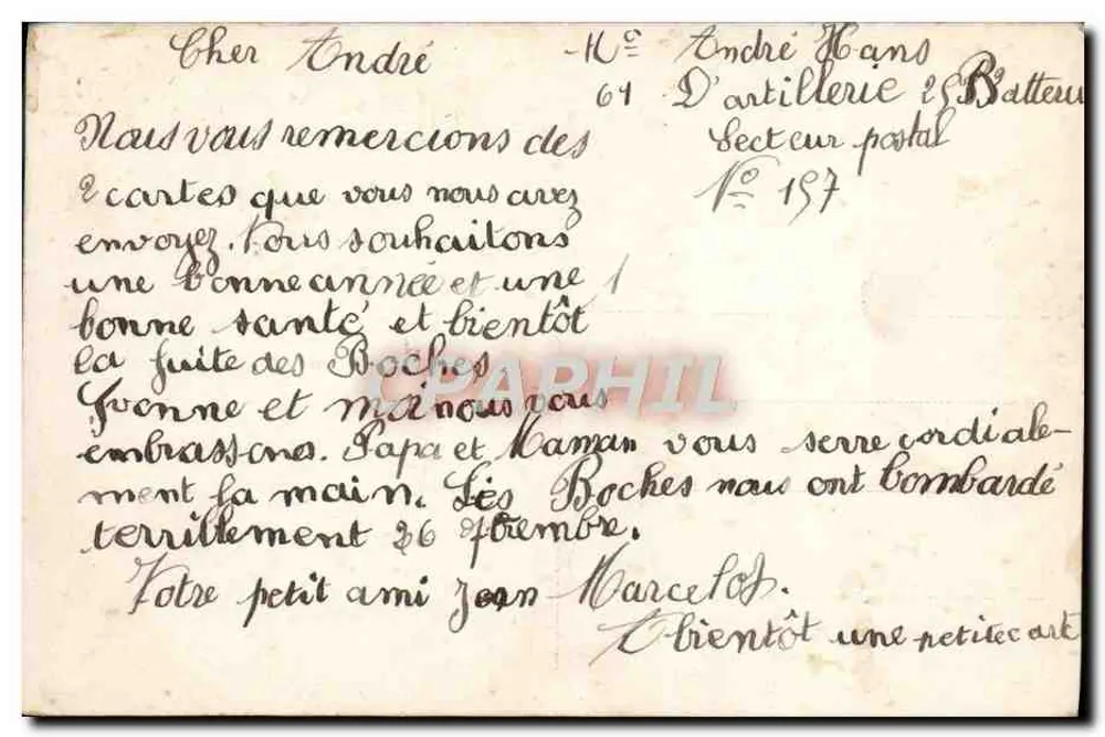 Une Pensée — Jeune fille en tenue de marin — J. RISSETTE - Verso