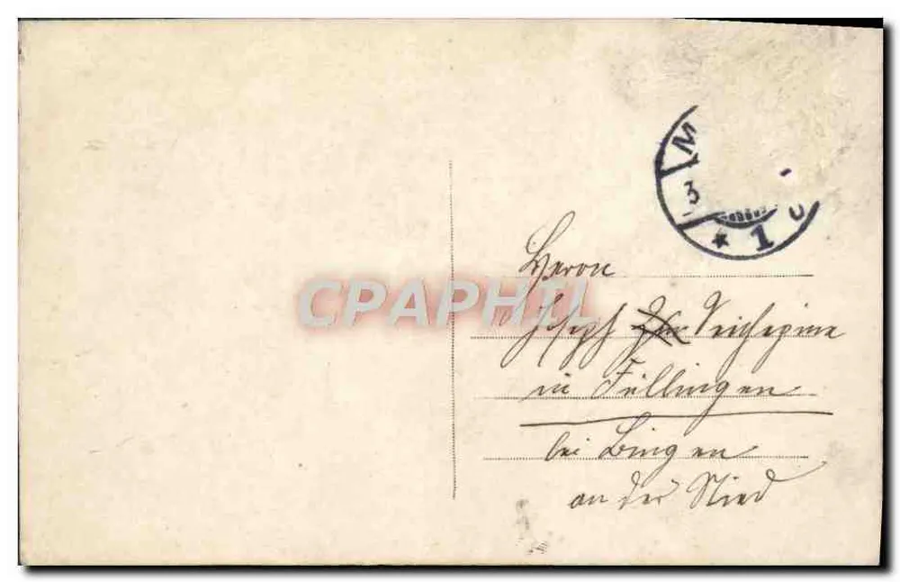 Femme en robe de style Art Nouveau tenant un panier de fleurs — DALES 1914 - Verso