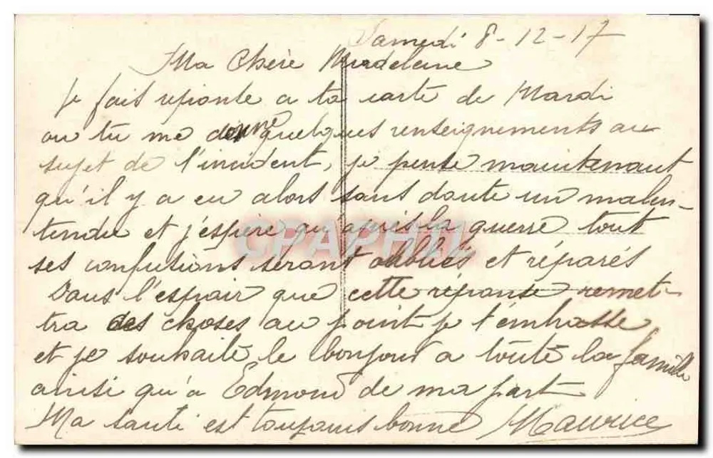 Arranjo de flores coloridas — Um sinal de afeto — editor e número de série ilegíveis - Verso