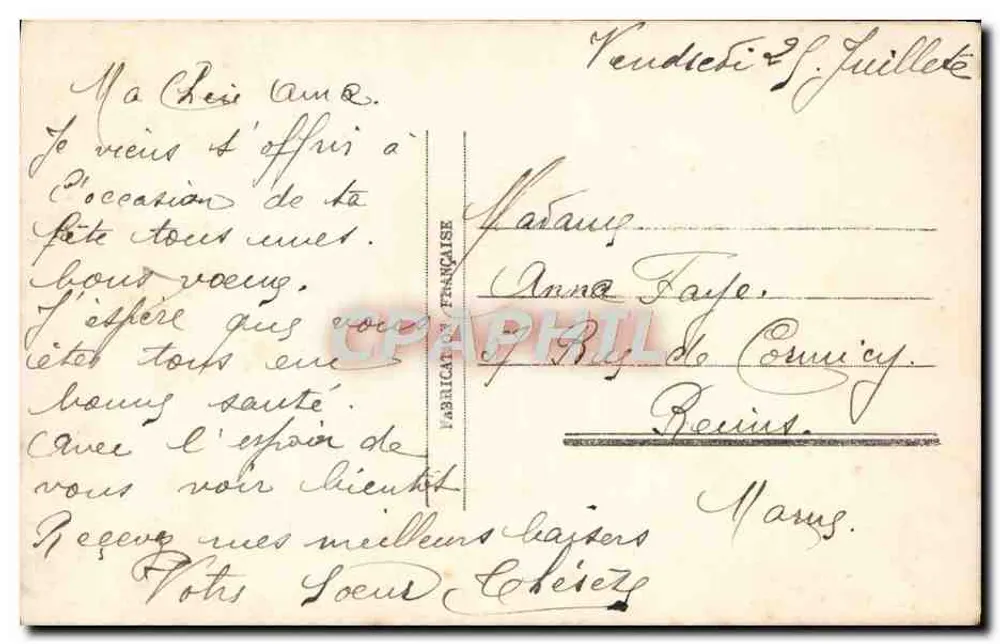 Zwei junge Mädchen — Saint Patrick — Verlag Paris 764 - Rückseite