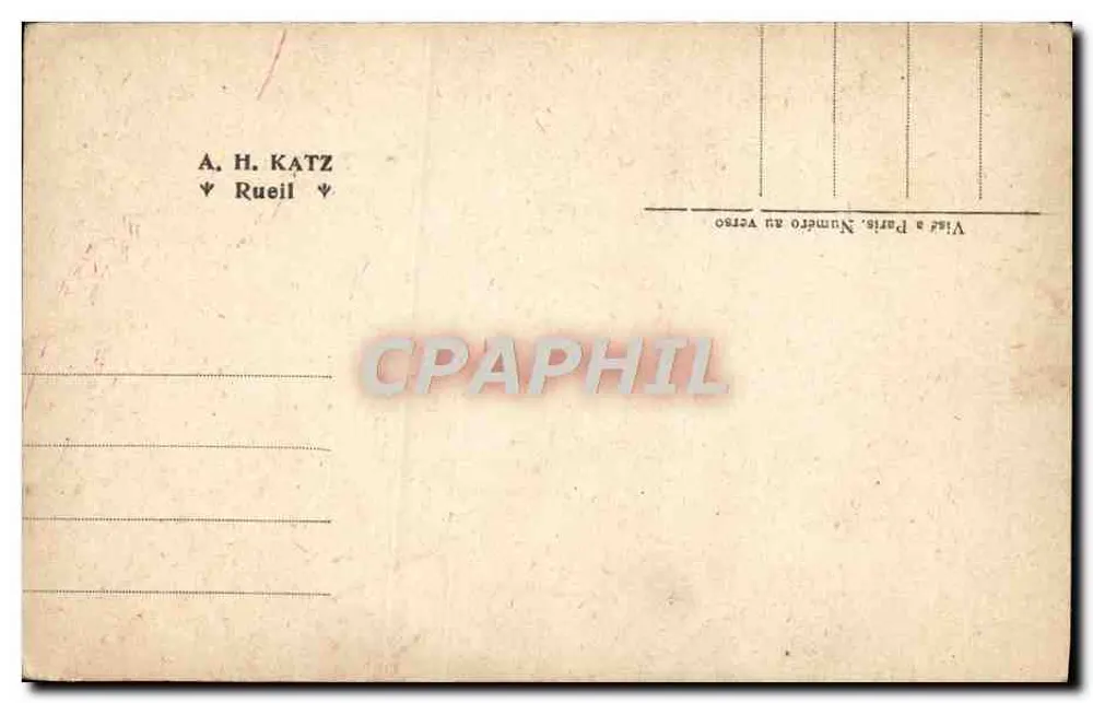 Um Olá de — soldado no trem — A. H. Katz, n° 2094 - Verso
