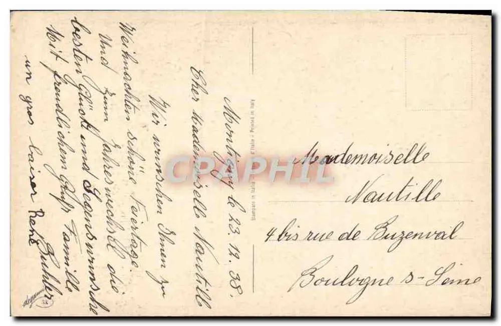 Nativität — Weihnachts Szene — unbekannter Verlag - Rückseite