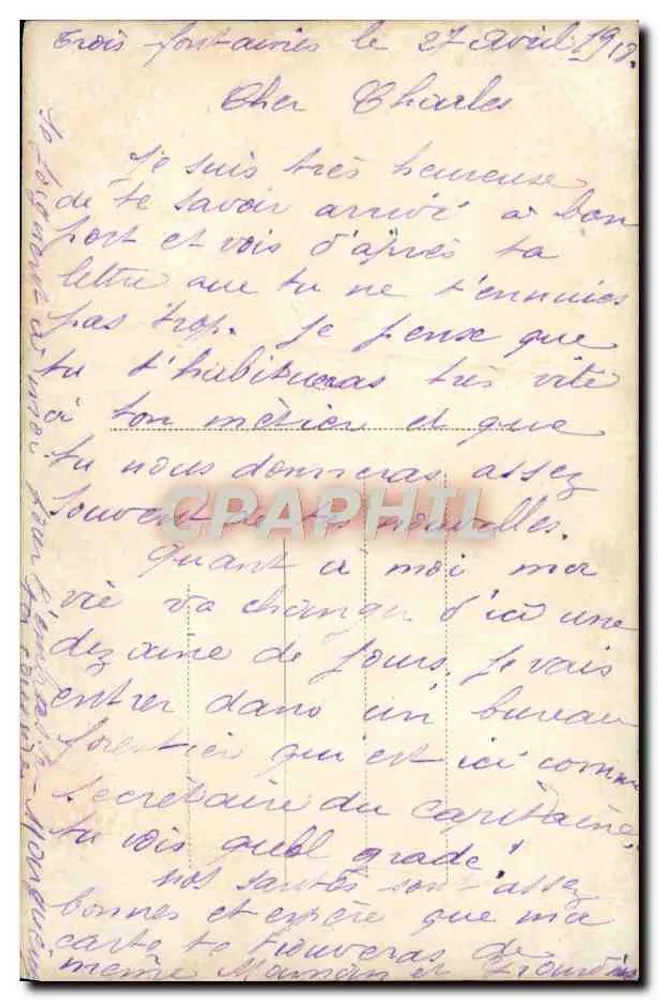 Arranjo de margaridas — Souvenir Amical 194 — editor LUX - Verso