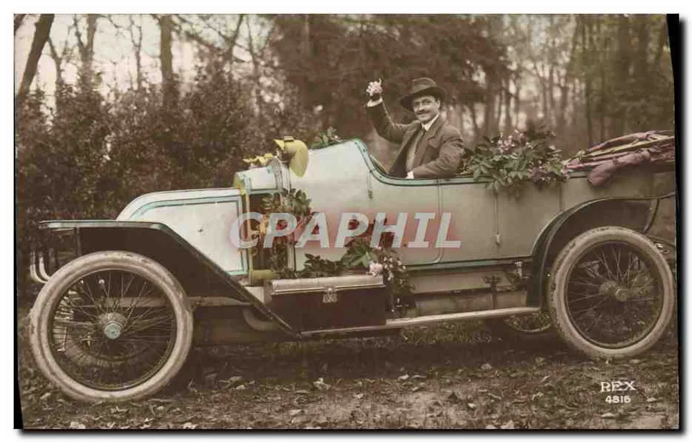 Autofahrer — Waldlandschaft — REX 4816 - Vorderseite