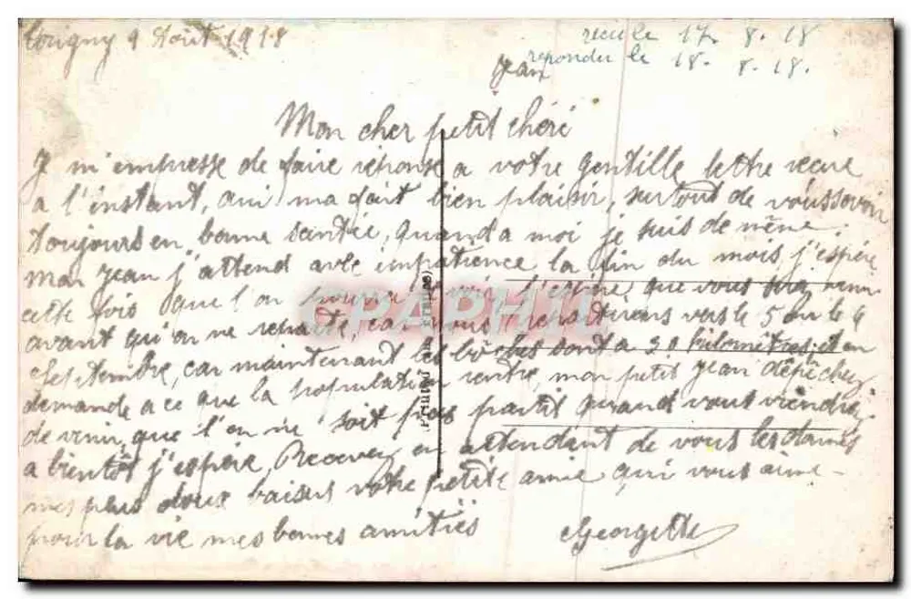 Femme en robe colorée — fleurs dans les cheveux — éditeur Dix, n° 654 - Verso