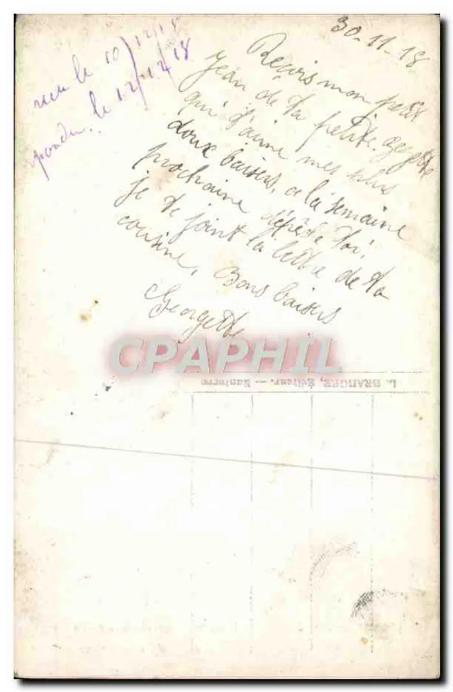 Jeune couple échangeant des roses — éditeur L. Gralique, n° 4094 - Verso
