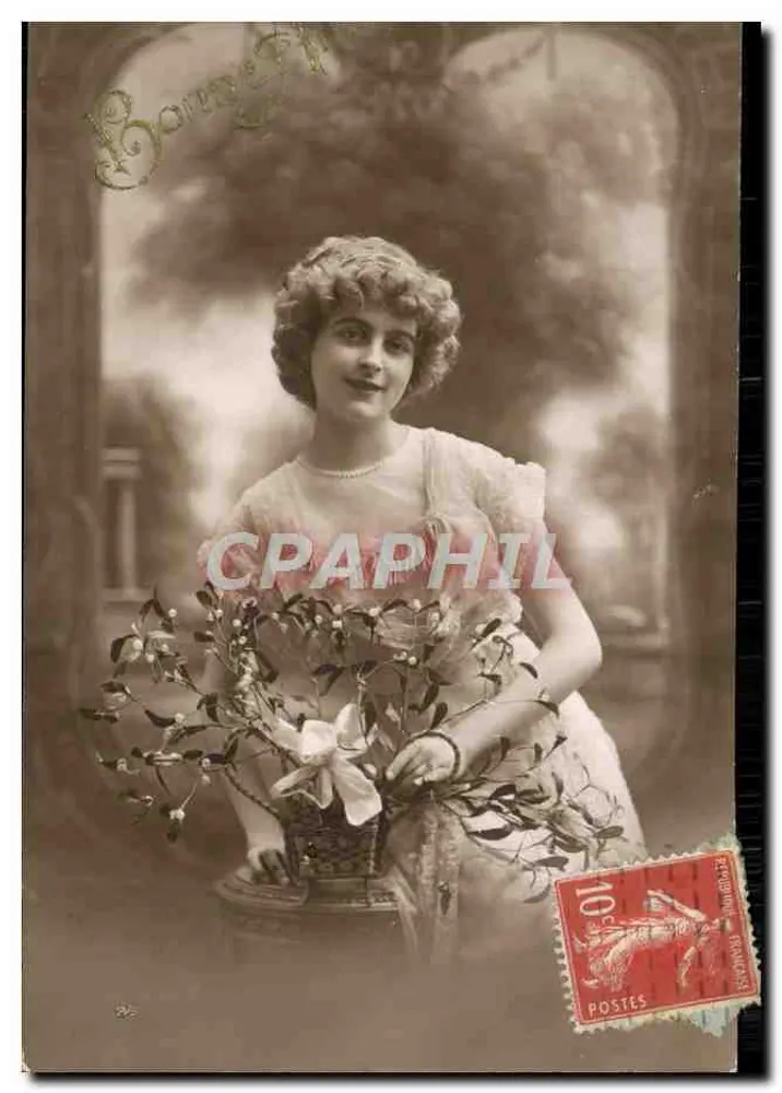 Jeune femme avec bouquet — Bonnet — éditeur Bonnet - Recto