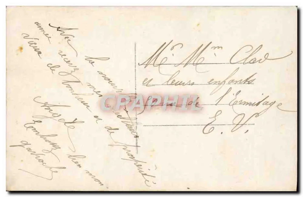 Femme en robe colorée — avec bouquet de fleurs — éditeur anonyme, n° de série non visible - Verso