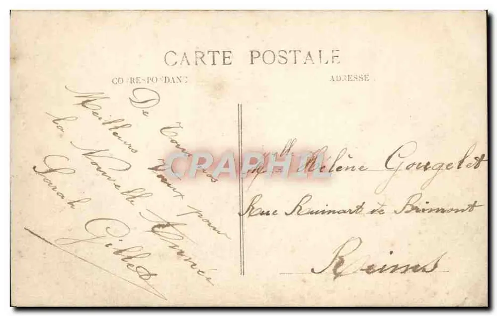 Femme en robe verte tenant un bouquet — éditeur H. H. n° 3557 - Verso
