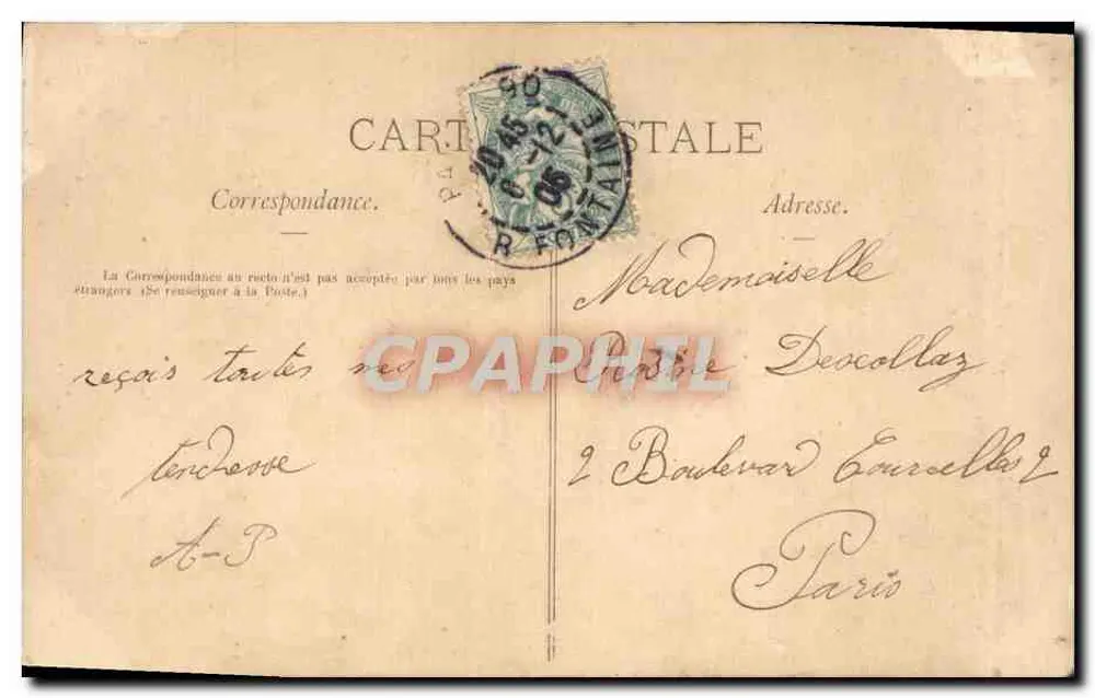Mama und kleiner Vogel — Lebensszenen — Ansichtskarte veröffentlicht von Carte Postale Stale - Rückseite