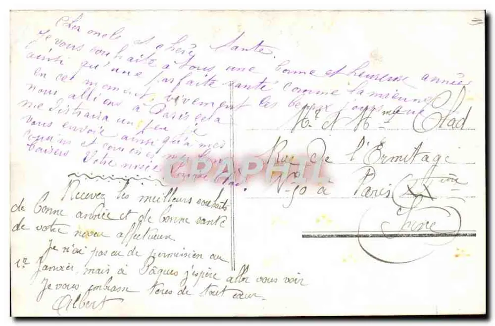 Paar in festlichem Kleid — Bonne Année — Verlag Bonne Année, n° 495 - Rückseite