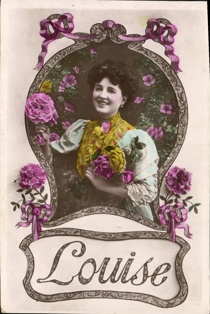 Louise — Frauenporträt mit Rosen — Union Postale Universelle - Vorderseite