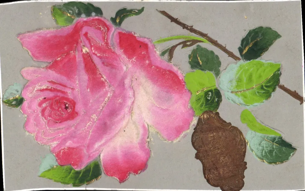 Rosas — decoração em ouro — editor D.R.G.M. - Frente