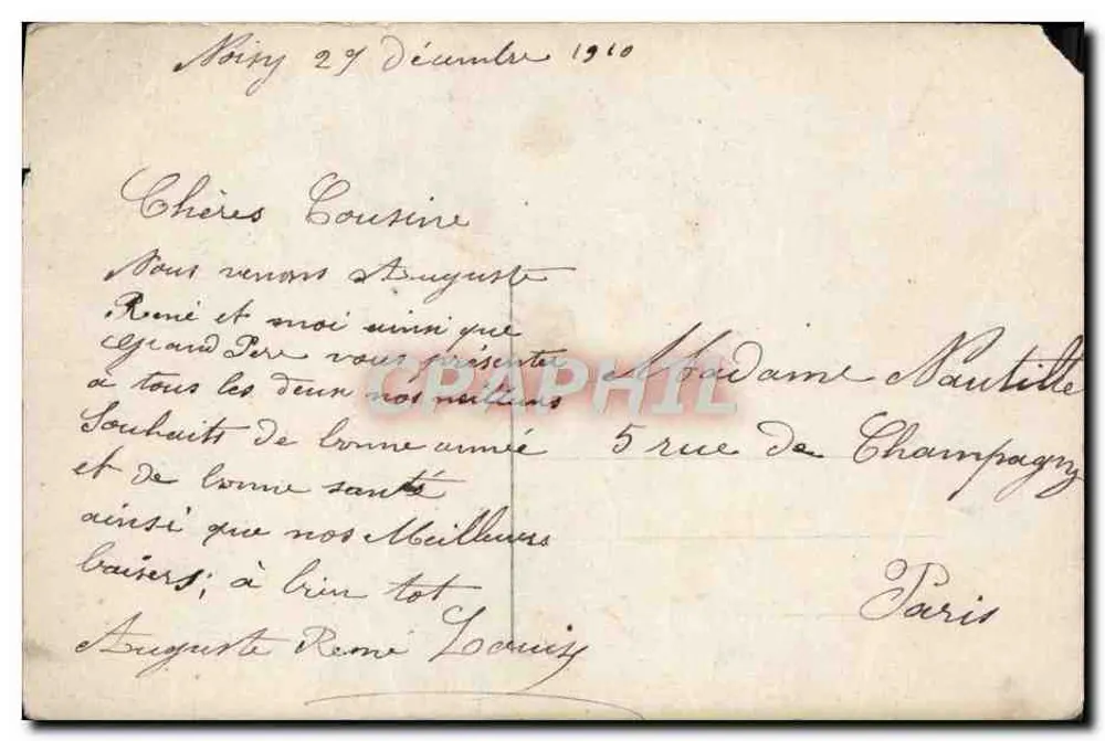 Menina com uniforme de marinheiro — Boa Ano — Phébus, n° 3213 - Verso