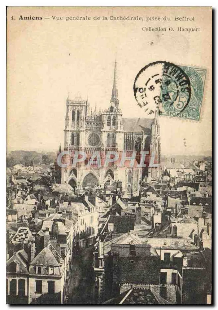 Amiens — Allgemeiner Blick auf die Kathedrale, vom Beffrol aus — Sammlung O. Iacquart - Vorderseite