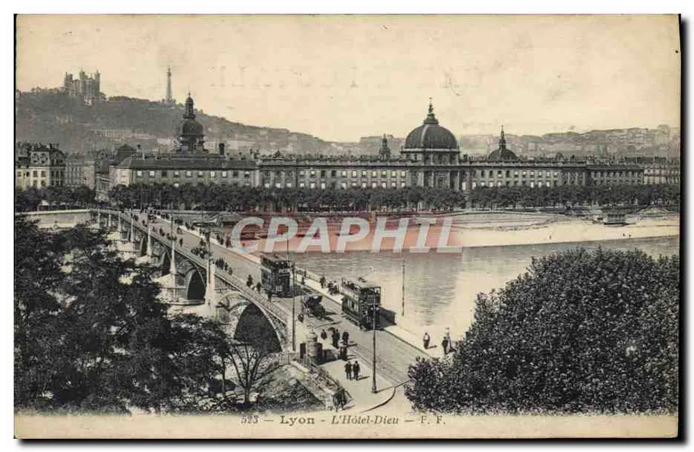 Lyon - O Hotel-Dieu — F.F. — n° 523 - Frente
