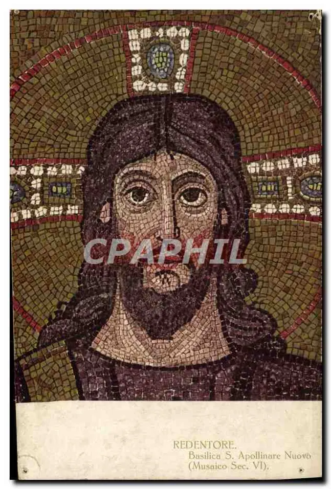 Jesus Christus — Mosaik der Basilika San Apollinare Nuovo — Verlag Stefani, Ravenna - Vorderseite