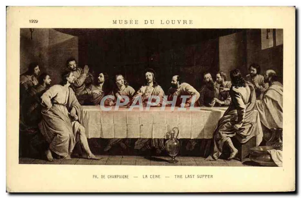 A Ceia — Museu do Louvre — Ph. de Champaigne — 1929 - Frente