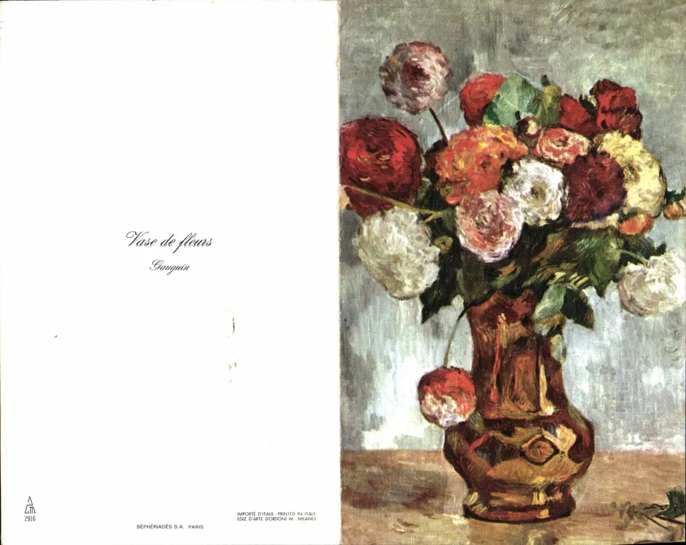 Wazon z kwiatami — Gauguin — Séphériades S.A. Paryż, n° 2916 - Awers