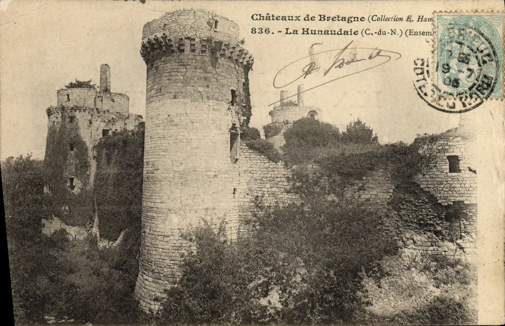 Castelos da Bretanha — La Hunaudaie (C.-du-N.) — Coleção E. Ham, n° 836 - Frente