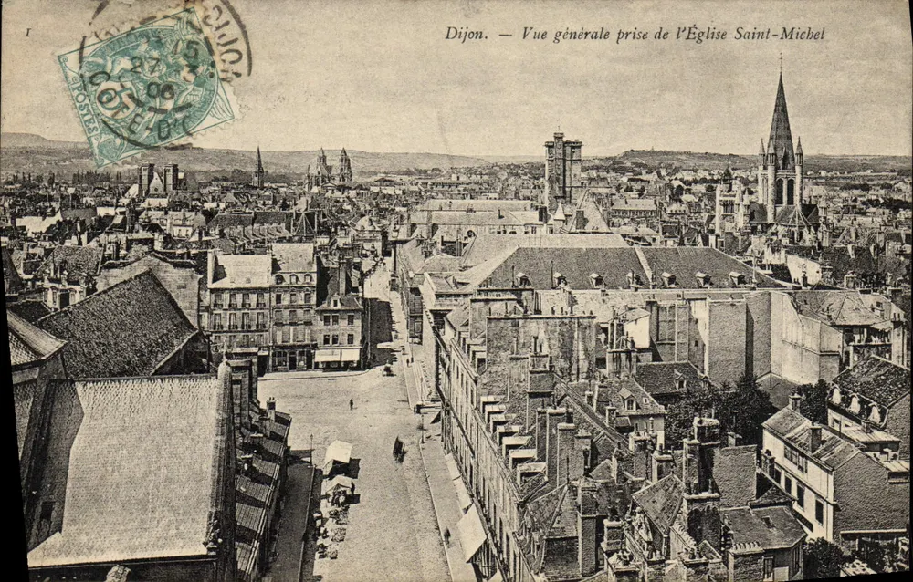 Dijon — Allgemeiner Blick vom Saint-Michel-Dom — Verlag: J. P. L. (Nr. 1909) - Vorderseite