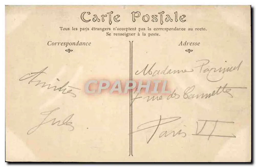 Dijon — Allgemeiner Blick vom Saint-Michel-Dom — Verlag: J. P. L. (Nr. 1909) - Rückseite