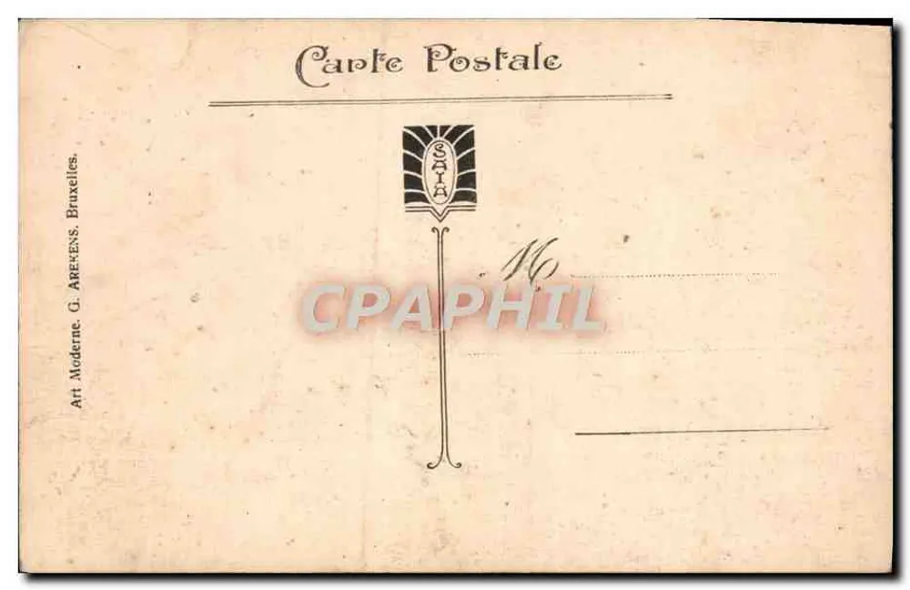 Costantinopoli - Tribuna di Santa Sofia — editore G. Arekens, Bruxelles, n° 16 - Verso