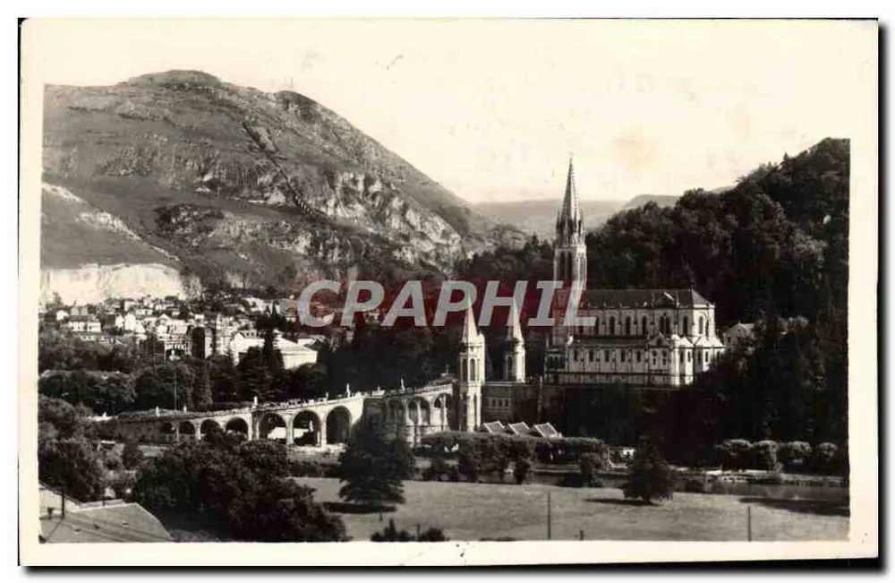 Lourdes — A Basílica e o Pic du Jer — Edição P. Doucet - Frente