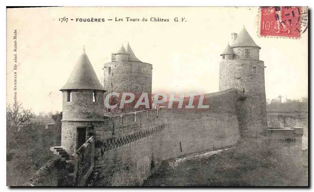 Fougères — Türme des Schlosses — G.F. - Vorderseite