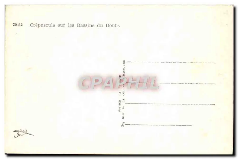 Crepúsculo sobre os Bassins do Doubs — Edição La Cote-Sur-Hasbolog — n° 20.82 - Verso