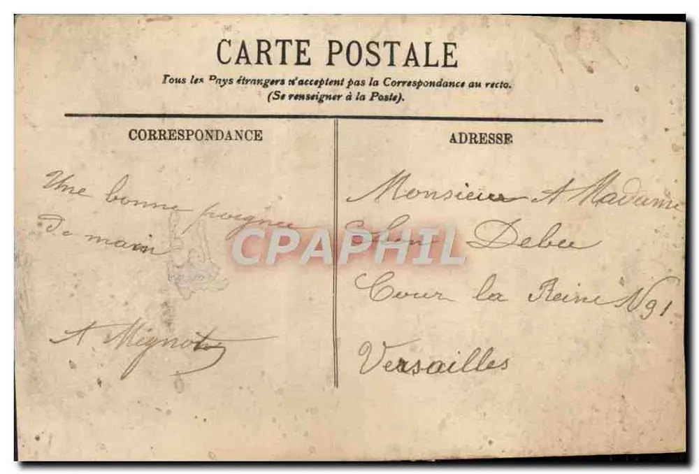 Adresse — Une Villa de la Côte — LL. - Verso