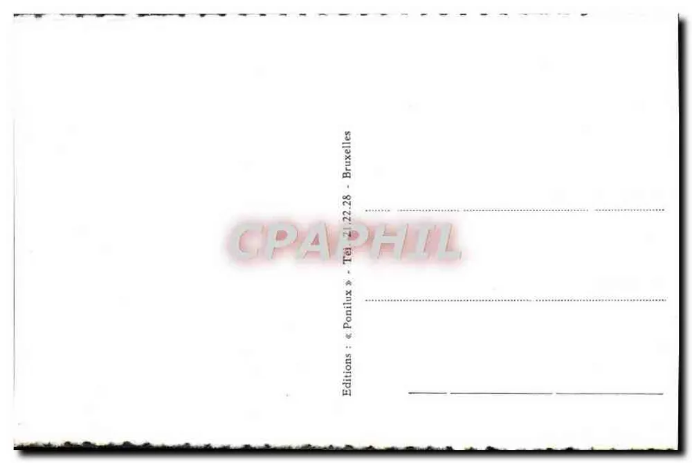 アンティーク絵葉書 ブリュッセル 法廷宮殿 - 裏面