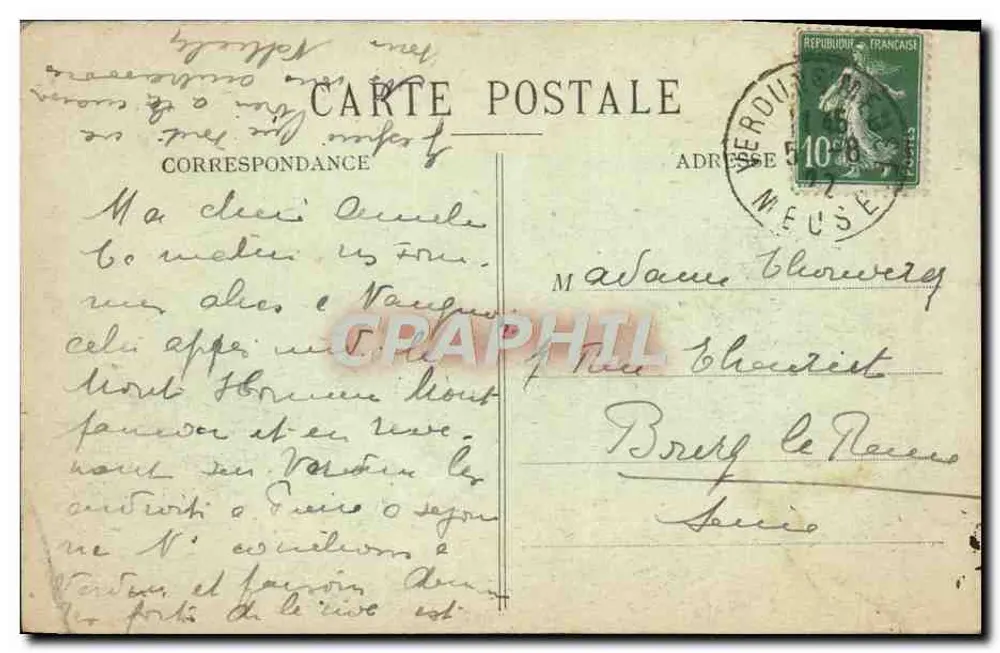 Montfaucun — A Igreja. — Edição Verdun. - Verso