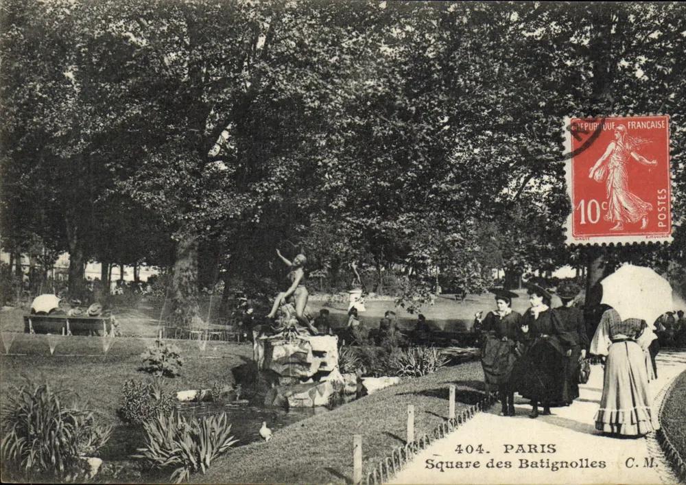 Square des Batignolles — Paris — C.M. n°404 - Frente