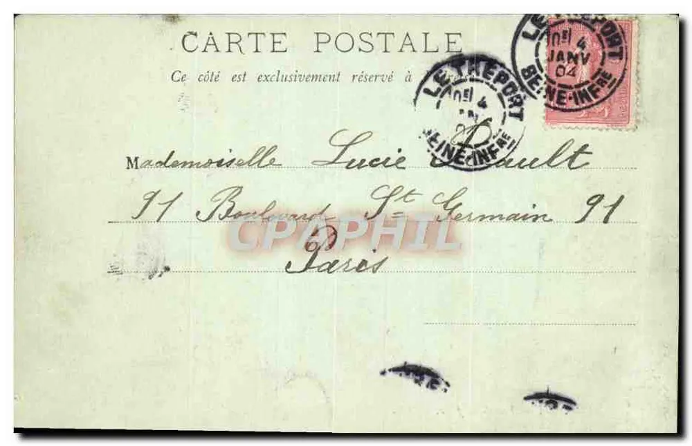 Le Tréport — Vista da Ponte — LL - Verso