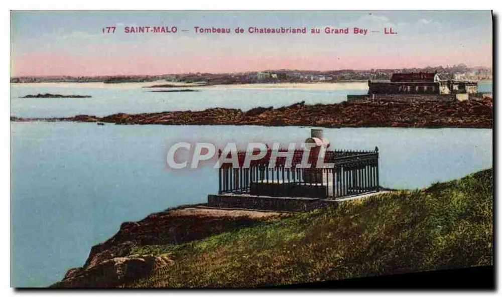 Saint-Malo — Grabmal von Chateaubriand am Grand-Bey — LL. n°177 - Vorderseite