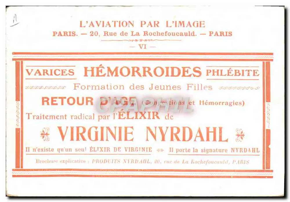 Wilbur et Orville Wright — premier vol à Pau — Offert par les Produits Nyrdahl - Rückseite
