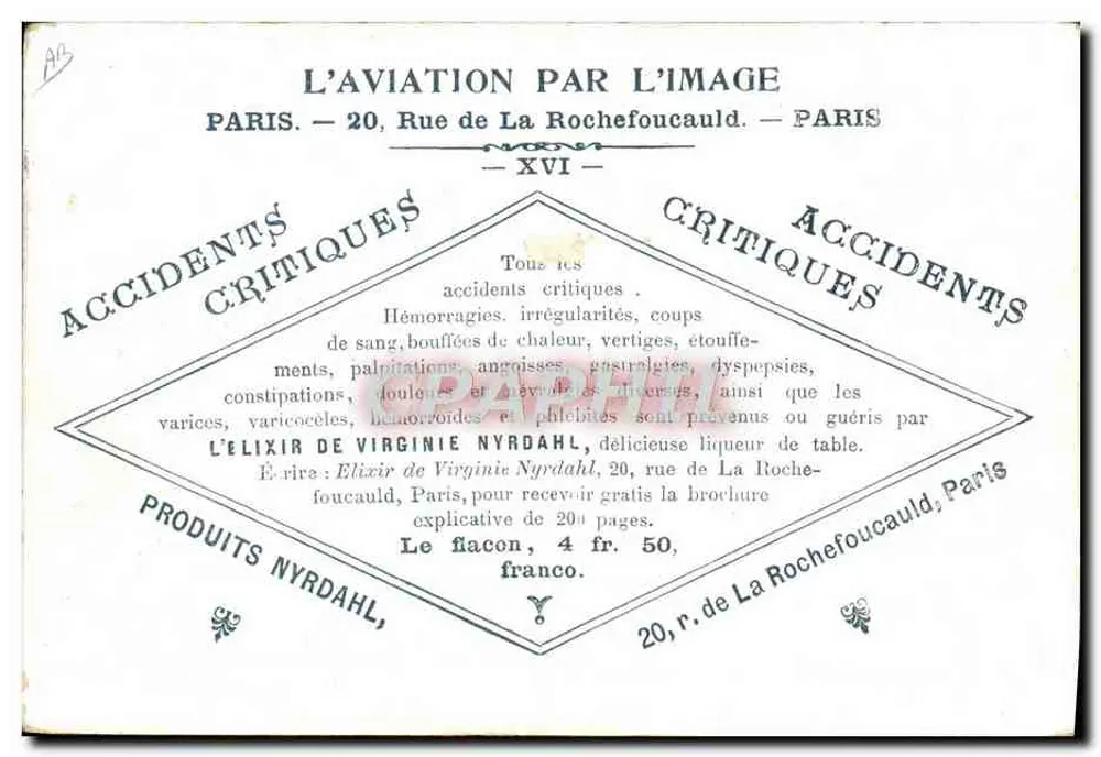 Hubert Latham in seinem Antoinette-Monoplan — Angeboten von Nyrdahl Products - Rückseite