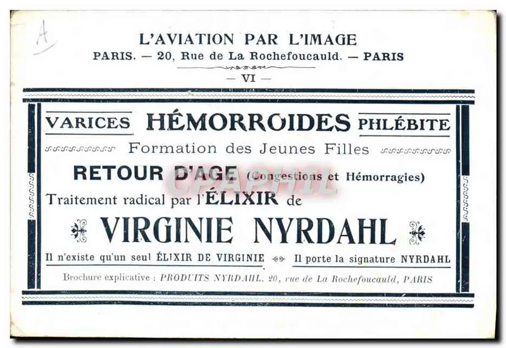 Wilbur et Orville Wright — premier vol à Pau — Offert par les Produits Nyrdahl - Rückseite