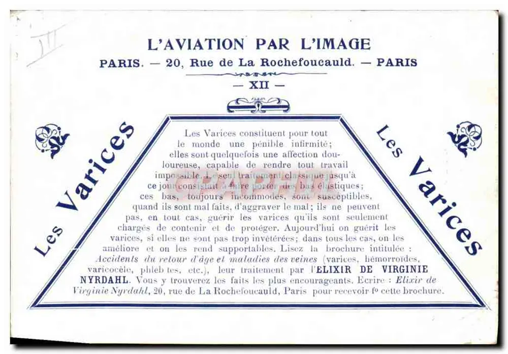 L'Aviation par l'Image — Flug von Henry Farman nach Étampes — Geschenk von den Produits Nyrdahl - Rückseite