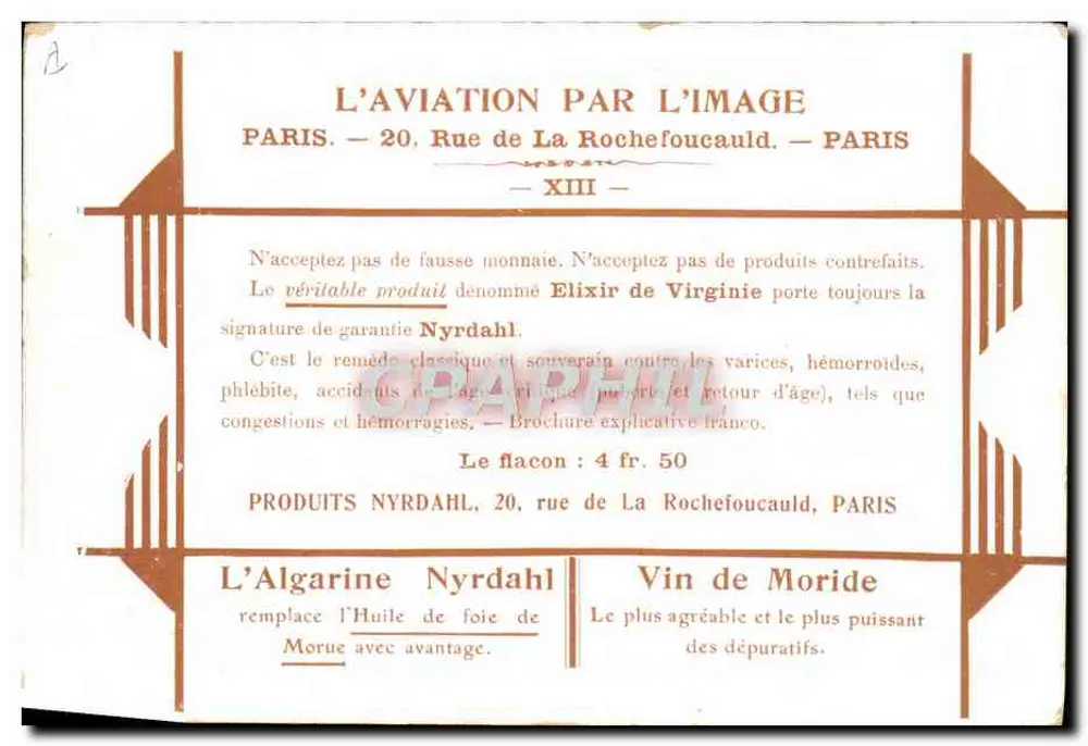 Emile Dubonnet-Flug in Orléans — Flugzeug durch Bilder — Angebot von Nyrdahl-Produkten - Rückseite