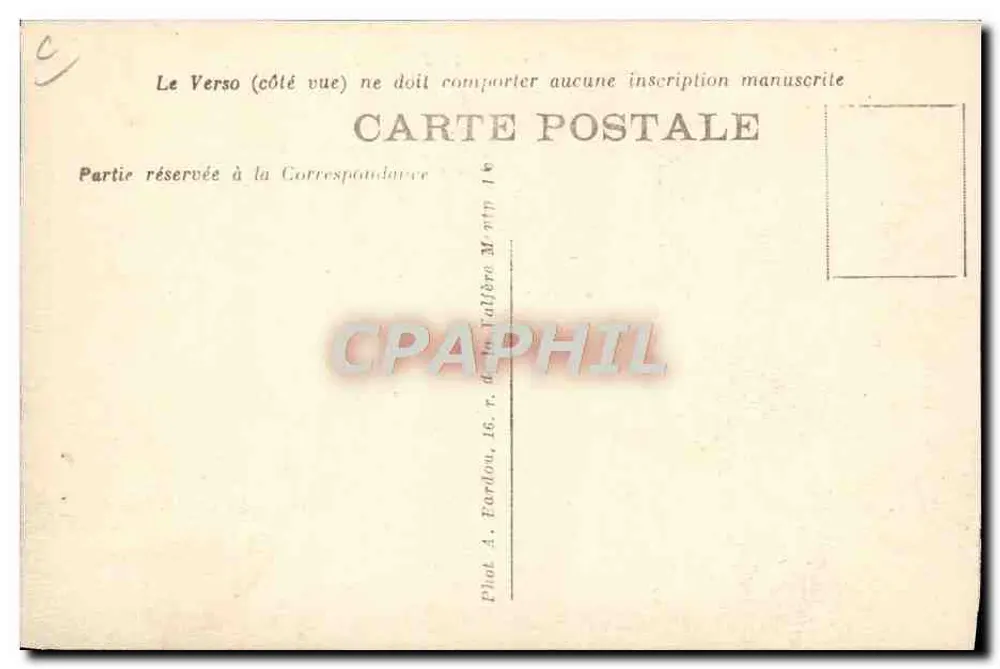 Tourismusflugzeug CAUDRON - C.168 — Mit klappbaren Flügeln — Fot. A. Tardou, 16, r. de Tardou - Rückseite