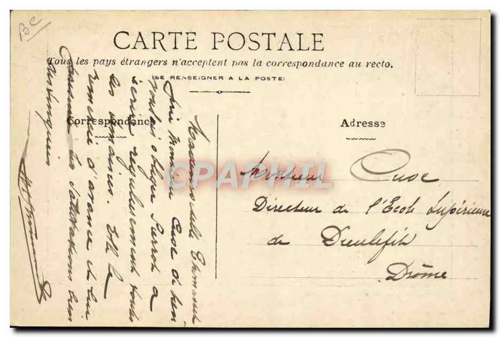 Géo ChaveZ (Farman) — Piloto em voo — Lyon-Aviação, 7-15 de maio de 1919 — A. Labaty, 24, boulevard Capucines, Paris - Verso