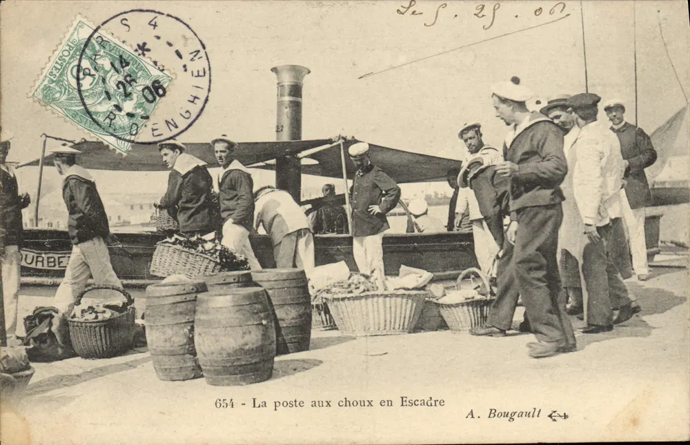 La poste aux choux en Escadre — A. Bougault — n° 654 - Recto