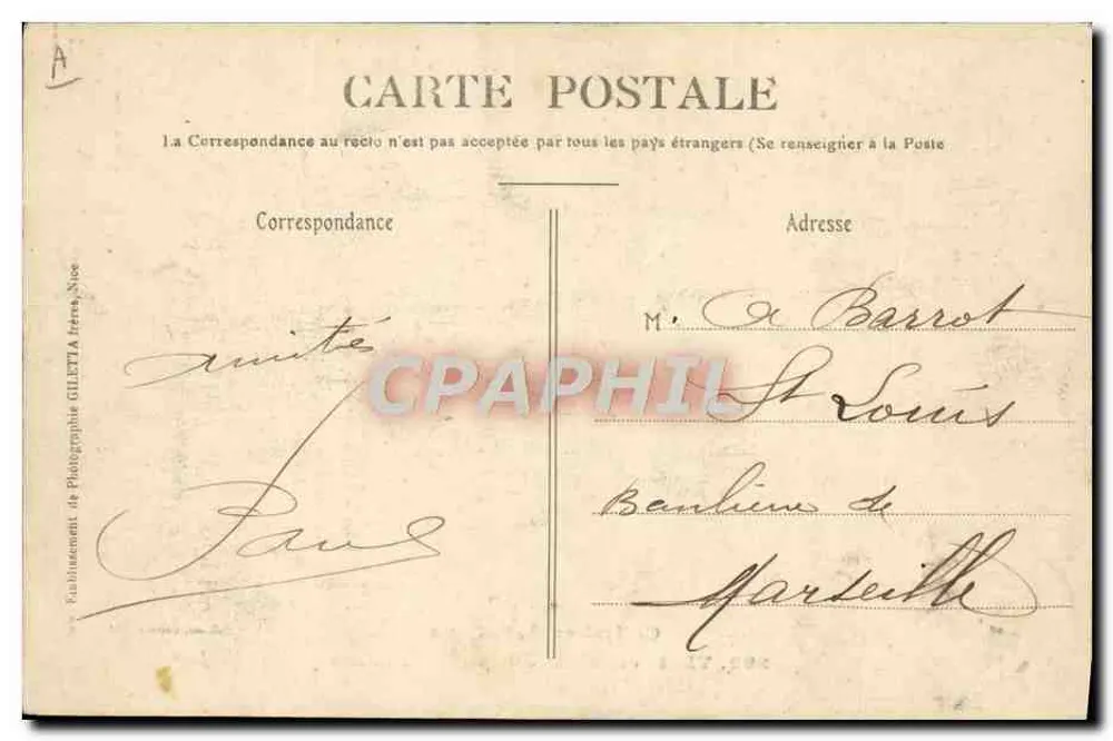 Offizielle Besichtigung an Bord der Flotte — Künstlerische Sammlung n°302 — Giletta-Ausgabe, Foto. Nice - Rückseite